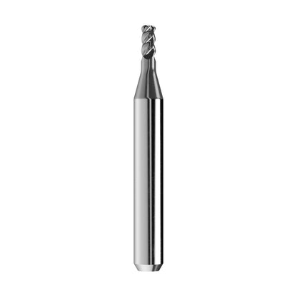 solid carbide torus end mill Ø1mm, optimized for machining titanium, CoCr