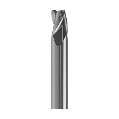 solid carbide torus end mill Ø2mm, optimized for machining titanium, CoCr