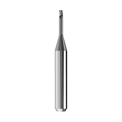 solid carbide torus end mill Ø2mm, optimized for machining titanium, CoCr