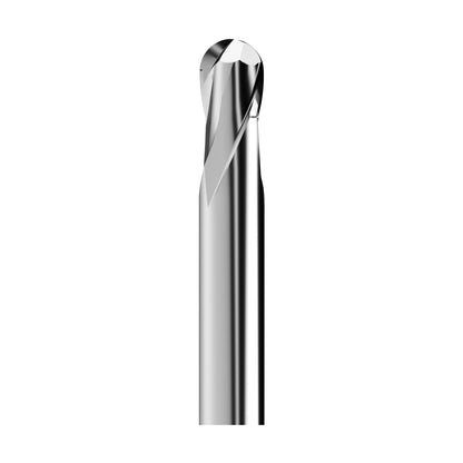 solid carbide ballnose end mill Ø1mm, optimized for machining zirconium oxide, PMMA, wax