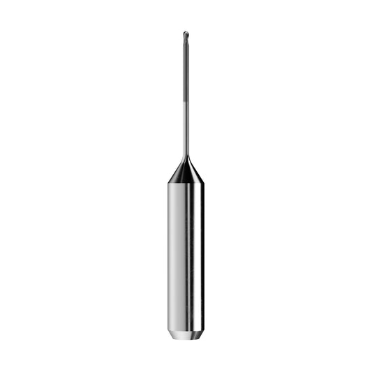 solid carbide ballnose end mill Ø1mm, optimized for machining zirconium oxide