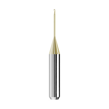 solid carbide ballnose end mill Ø2mm, optimized for machining PMMA, PEEK, wax