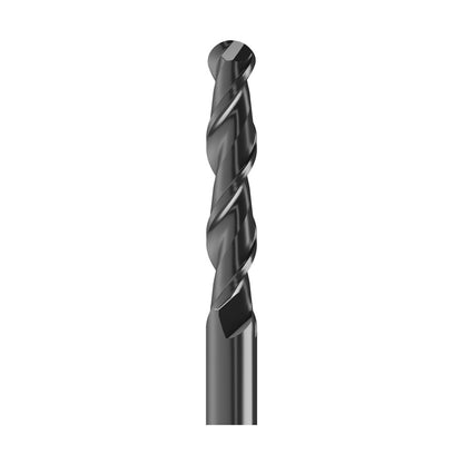 solid carbide ballnose end mill Ø2mm, optimized for machining zirconium oxide